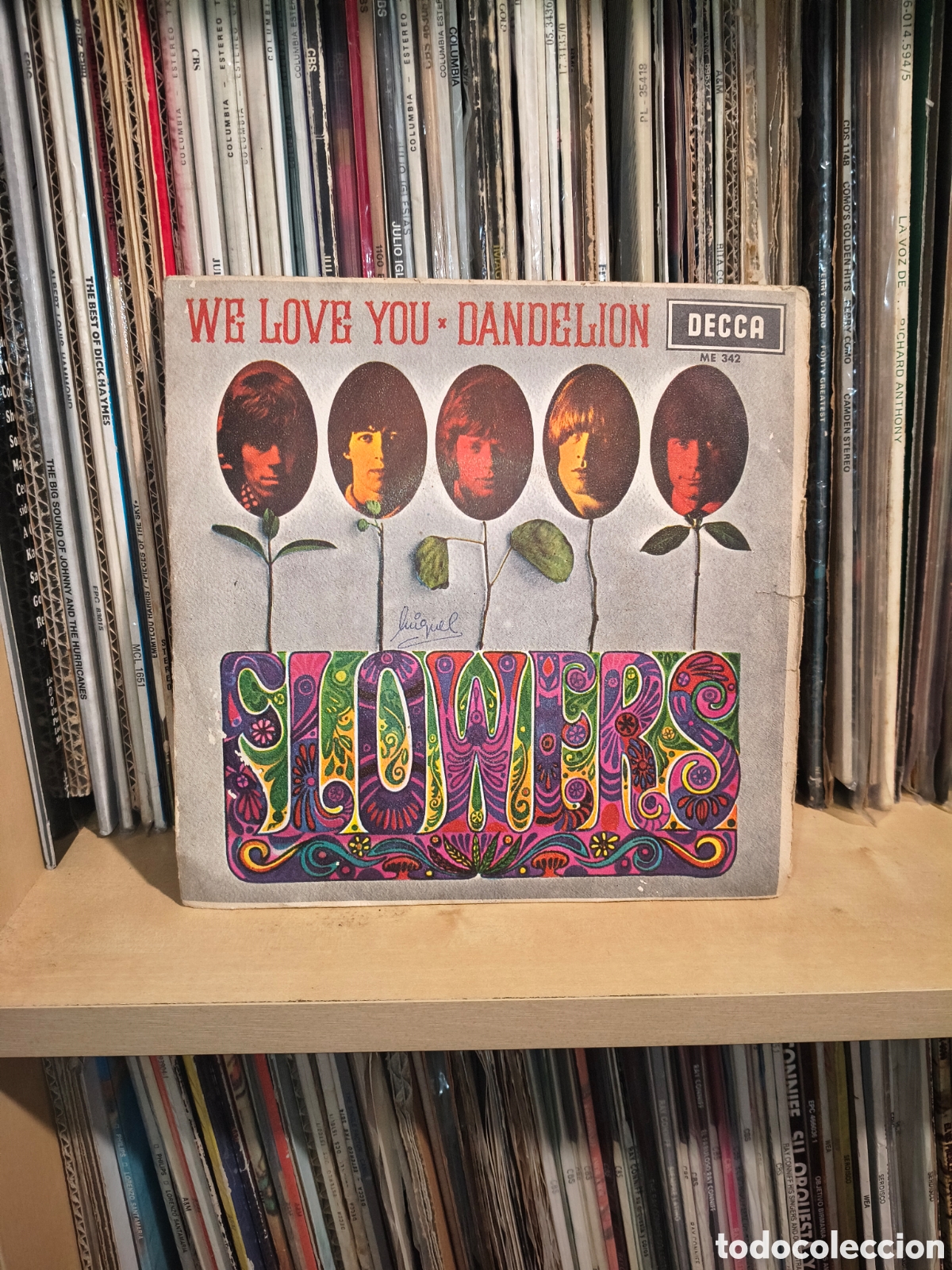 Discos de vinilo: **LOTE ROLLING STONES - 4 SINGLES 7&rdquo; (1966-1968)**