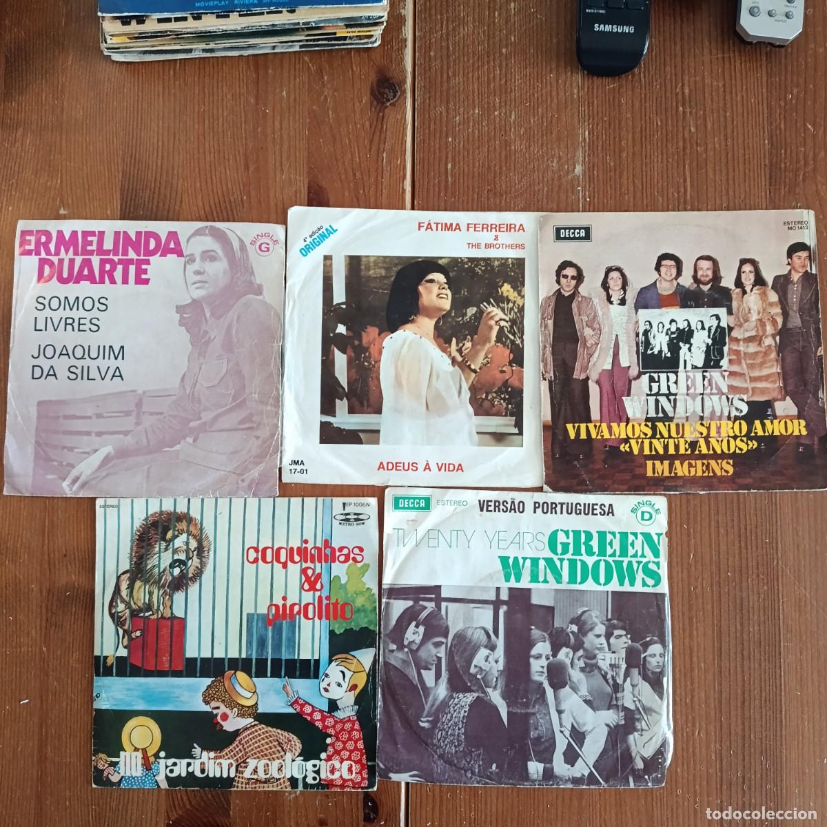 Discos de vinilo: LOTE DE 5 SINGLES DE 7&rdquo; DE M&Uacute;SICA PORTUGUESA A&Ntilde;OS 70 - GREEN WINDOWS, ERMELINDA DUARTE...