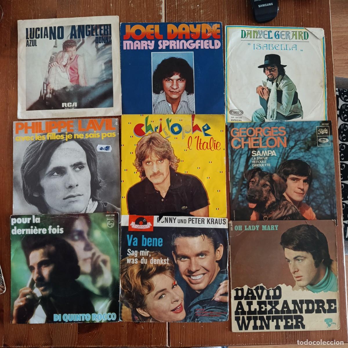 Discos de vinilo: LOTE DE 9 SINGLES Y EPS DE 7&rdquo; DE M&Uacute;SICA FRANCESA, ALEMANA E ITALIANA A&Ntilde;OS 60-70-80