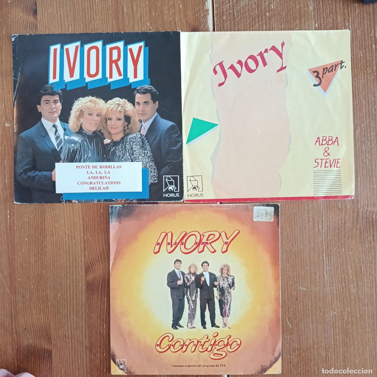 Discos de vinilo: IVORY - LOTE DE 3 SINGLES DE 7&rdquo; - HORUS 1987-1988 - ABBA, STEVIE WONDER