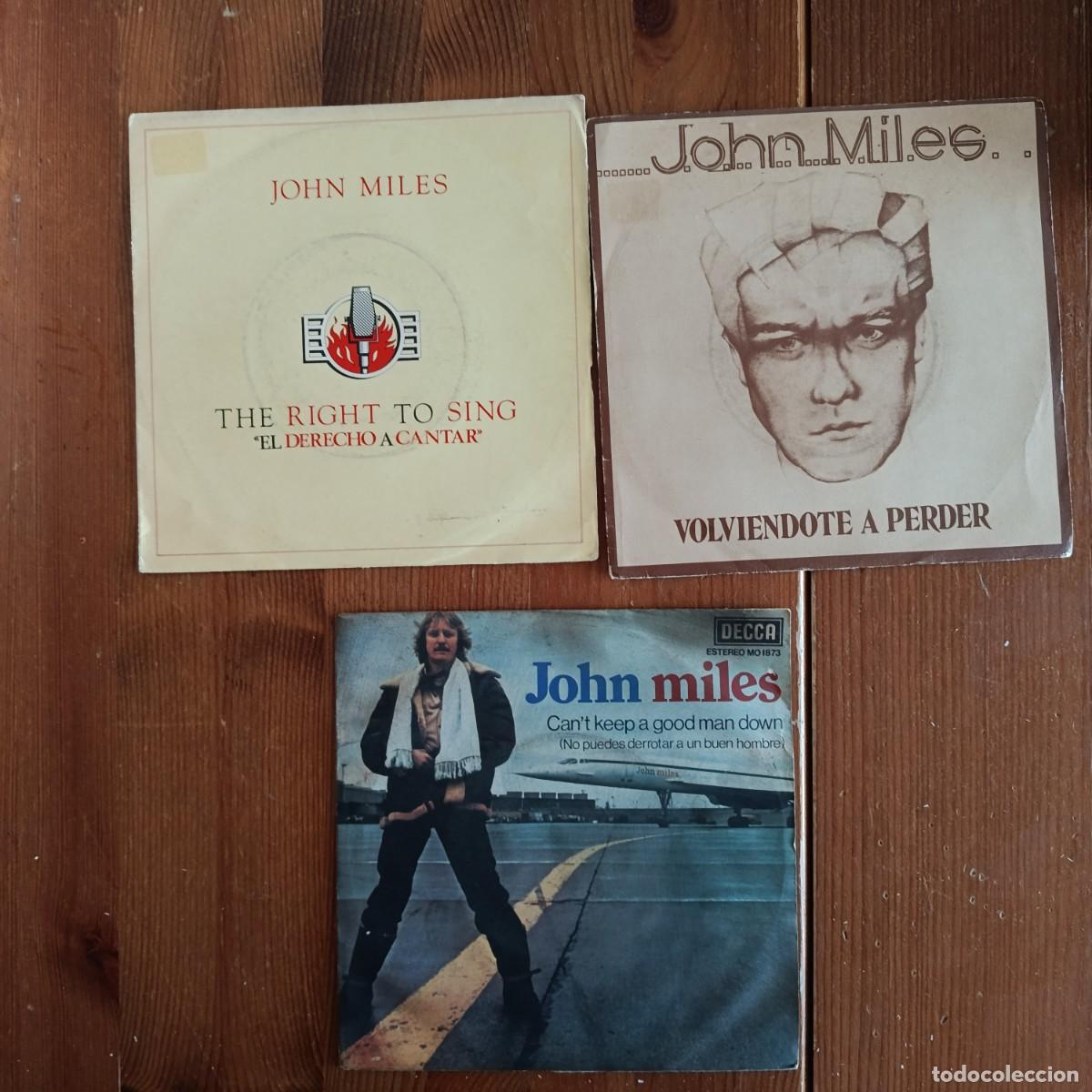 Discos de vinilo: JOHN MILES - LOTE DE 3 SINGLES DE 7&rdquo; - EDICI&Oacute;N ESPA&Ntilde;OLA