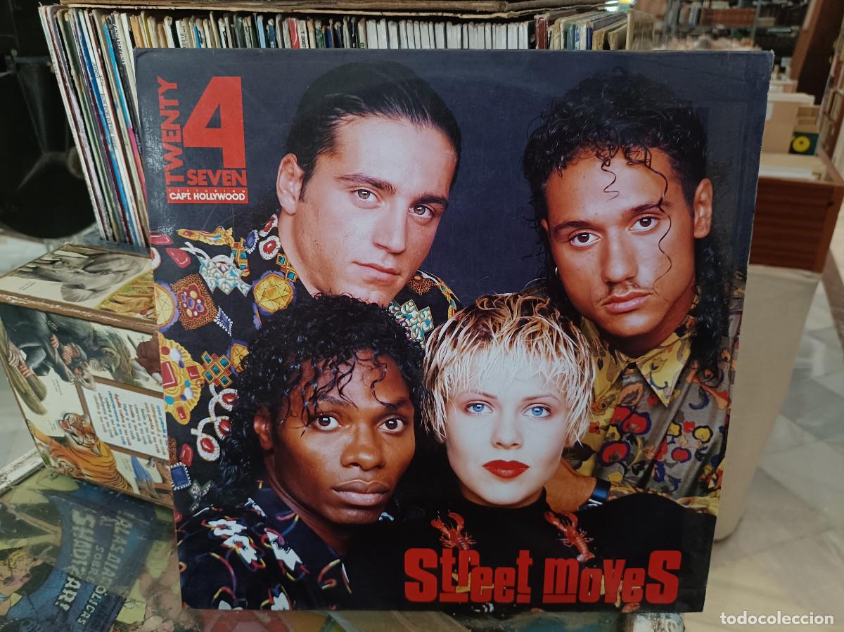 Discos de vinilo: Twenty 4 Seven - Street Moves - LP. sello Blanco y Negro 1990