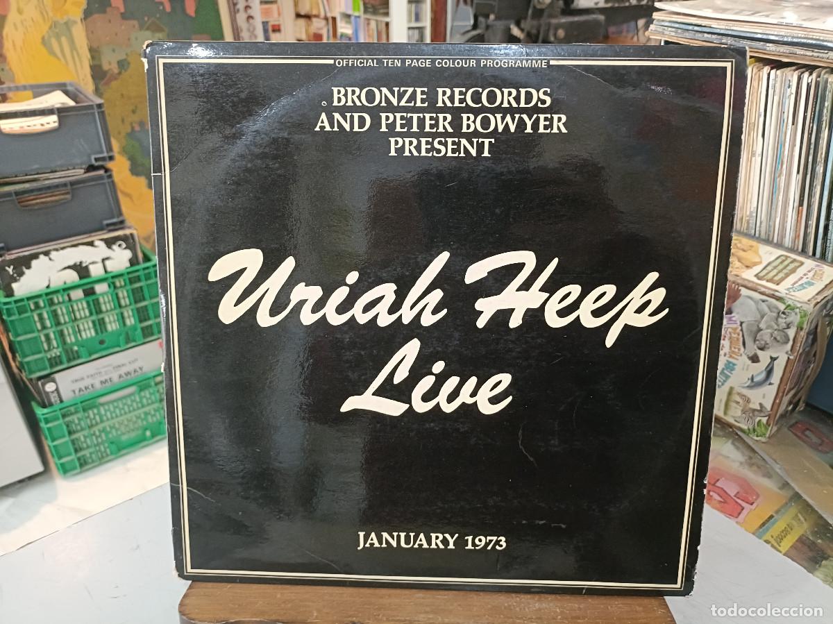 Discos de vinilo: Uriah Heep - Bronze Records and Peter Bowyer present Uriah Heep Live - Doble LP. Island 1973