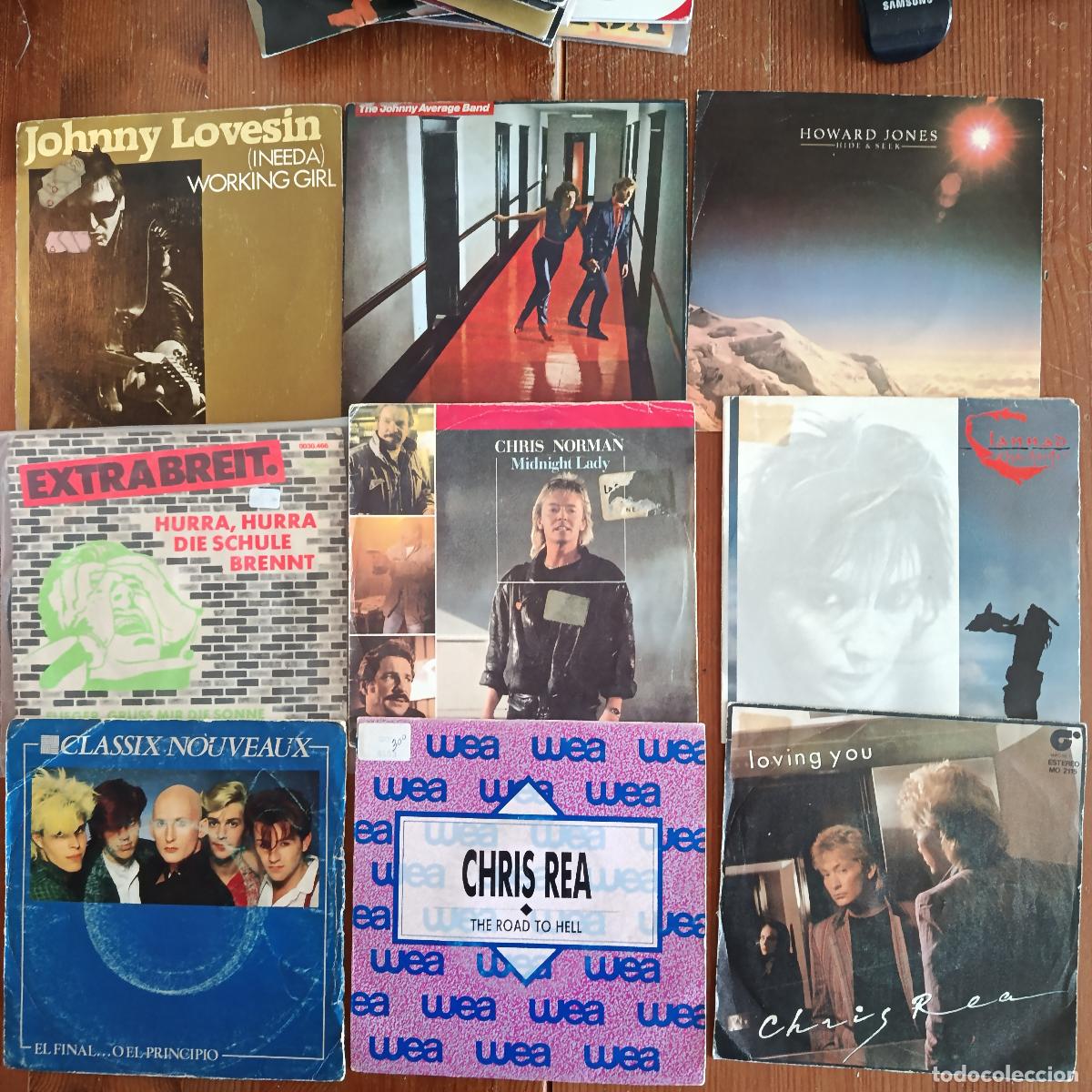 Discos de vinilo: LOTE DE 9 SINGLES DE 7&rdquo; - POP A&Ntilde;OS 80 - CHRIS NORMAN, CHRIS REA, HOWARD JONES, CLASSIX NOUVEAUX