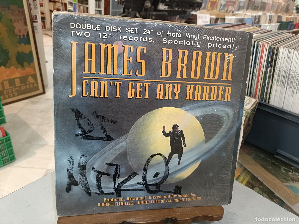 Discos de vinilo: James Brown - James Brown can&acute;t get any harder - Doble LP. sello Scotti Bros 1993