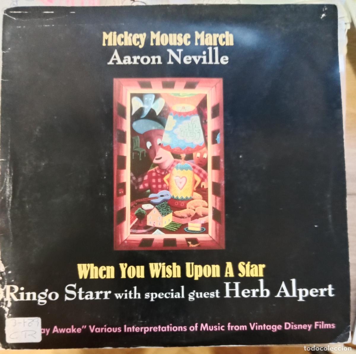 Discos de vinilo: Aaron Neville / Ringo Starr With Special Guest Herb Alpert - Mickey Mouse March SINGLE