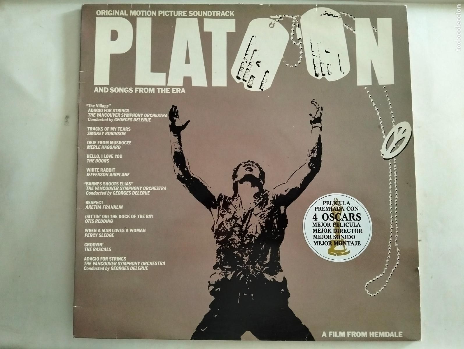 Discos de vinilo: PLATOON, DISCO LP AND SONGS FROM THE ERA, EDITADO ATLANTIC RECORDS, A&Ntilde;O 1987