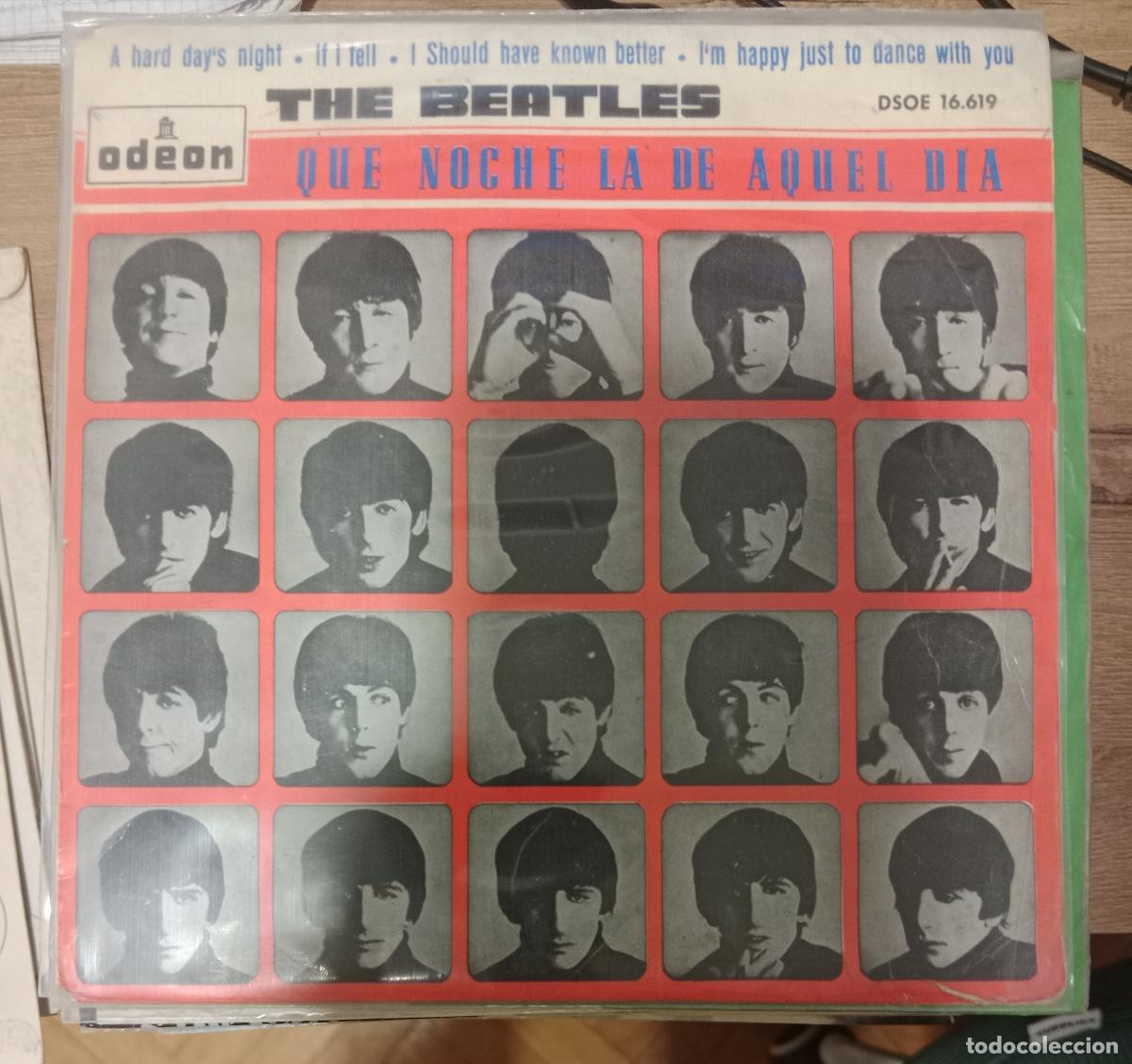 Discos de vinilo: The Beatles - Que Noche La De Aquel D&iacute;a (7&rdquo;, EP) Espa&ntilde;a 1964