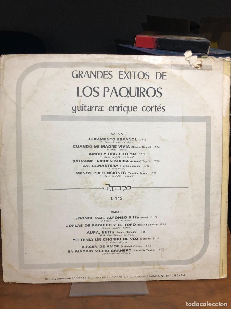 Discos de vinilo: Grandes &Eacute;xitos Los Paquiros - Foto 2