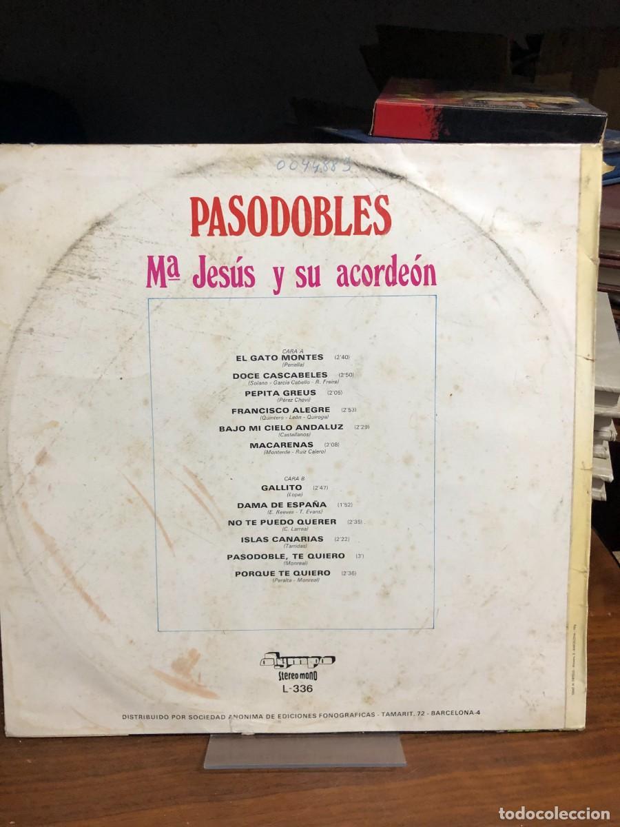 Discos de vinilo: Pasodobles M&ordf; Jes&uacute;s y su acorde&oacute;n - Foto 2
