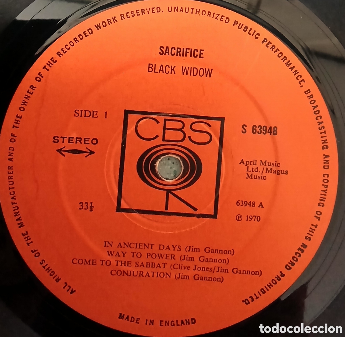 Discos de vinilo: Black Widow - Sacrifice// 1970 UK (VG). Gatefold - Foto 2