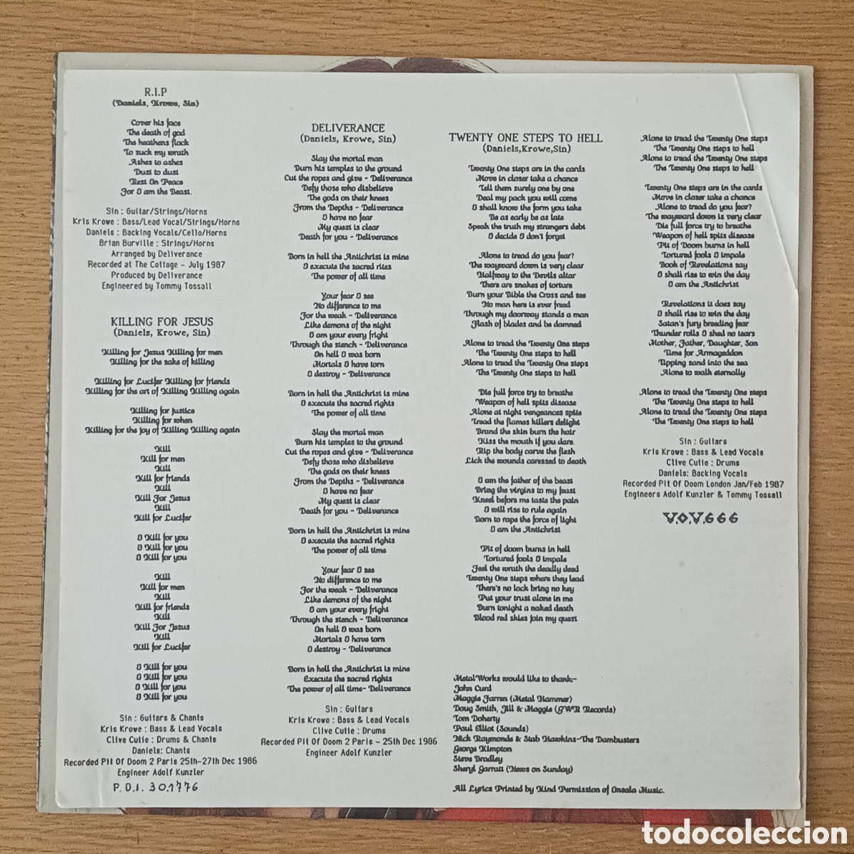 Discos de vinilo: Deliverance LP Devils Meat - Foto 8