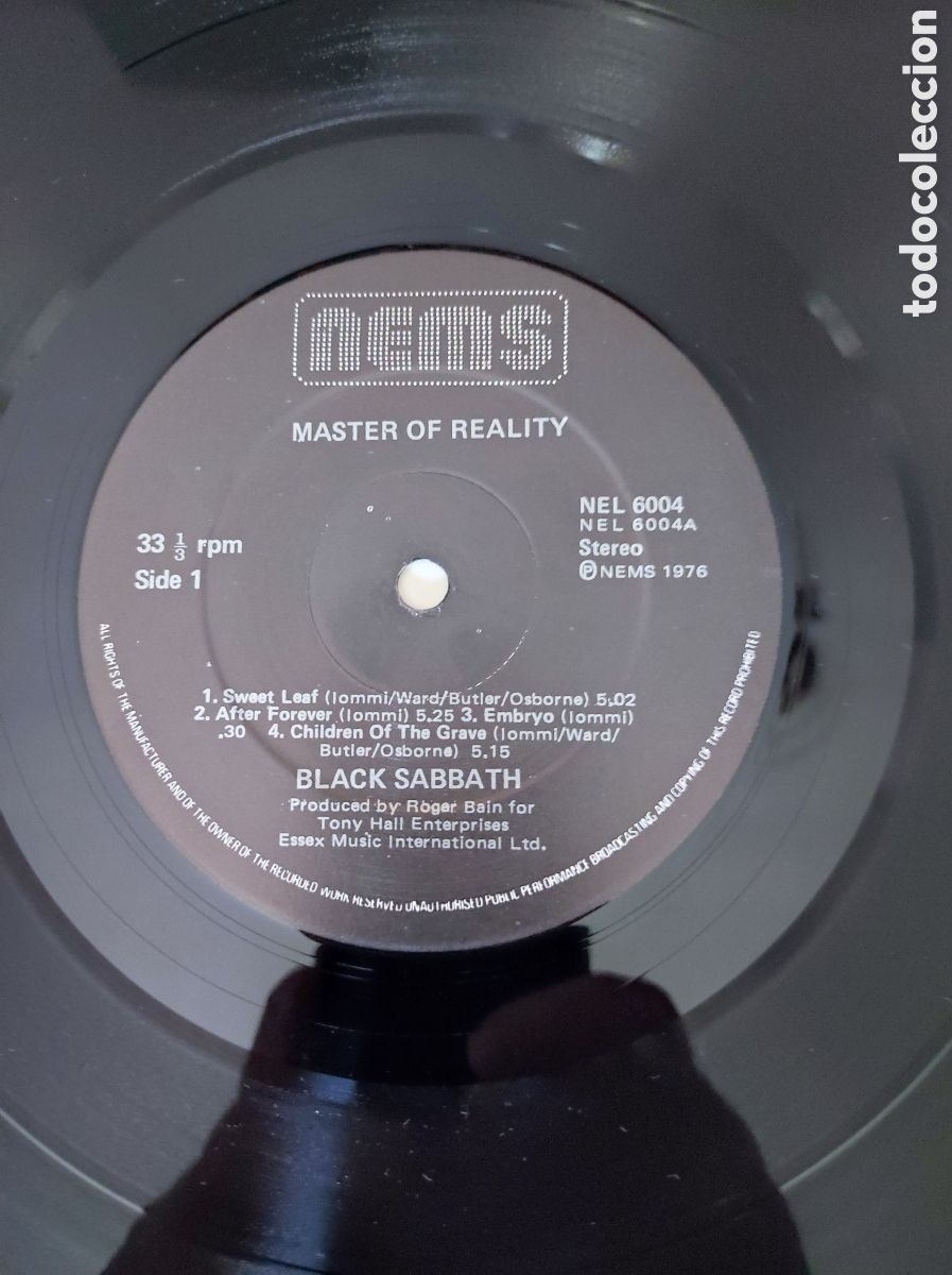 Discos de vinilo: BLACK SABBATH - MASTER OF REALITY - Foto 3