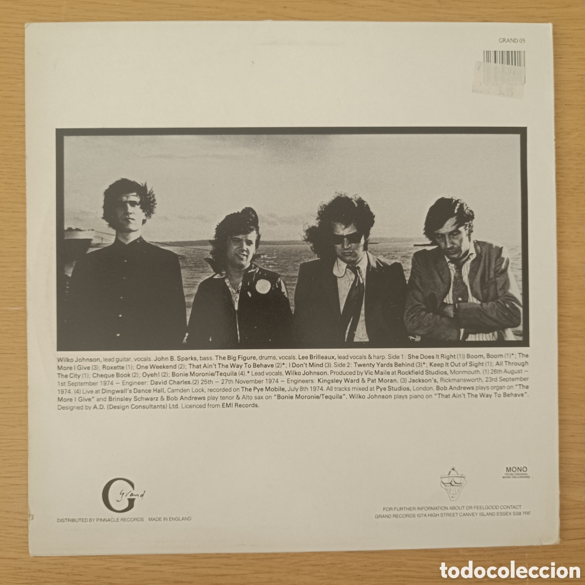 Discos de vinilo: Dr. Feelgood LP Down By The Jetty (UK) - Foto 2