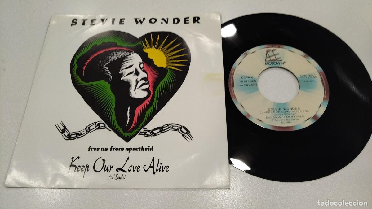 Discos de vinilo: SCO110-STEVIE WONDER KEEP OUR LOVE ALIVE -7&rdquo;