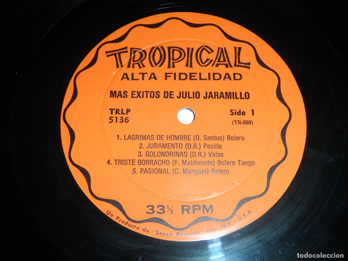 Discos de vinilo: JULIO JARAMILLO - M&Aacute;S &Eacute;XITOS DE JULIO JARAMILLO (USA 1976) - Foto 3