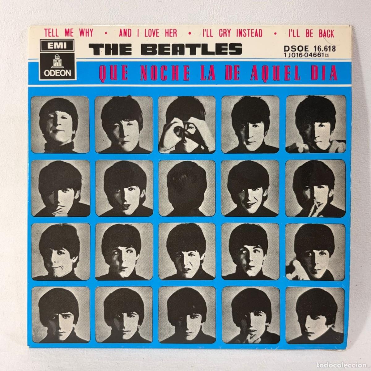 Discos de vinilo: EP THE BEATLES - QUE NOCHE LA DE AQUEL D&Iacute;A - ESPA&Ntilde;A - A&Ntilde;O 1964