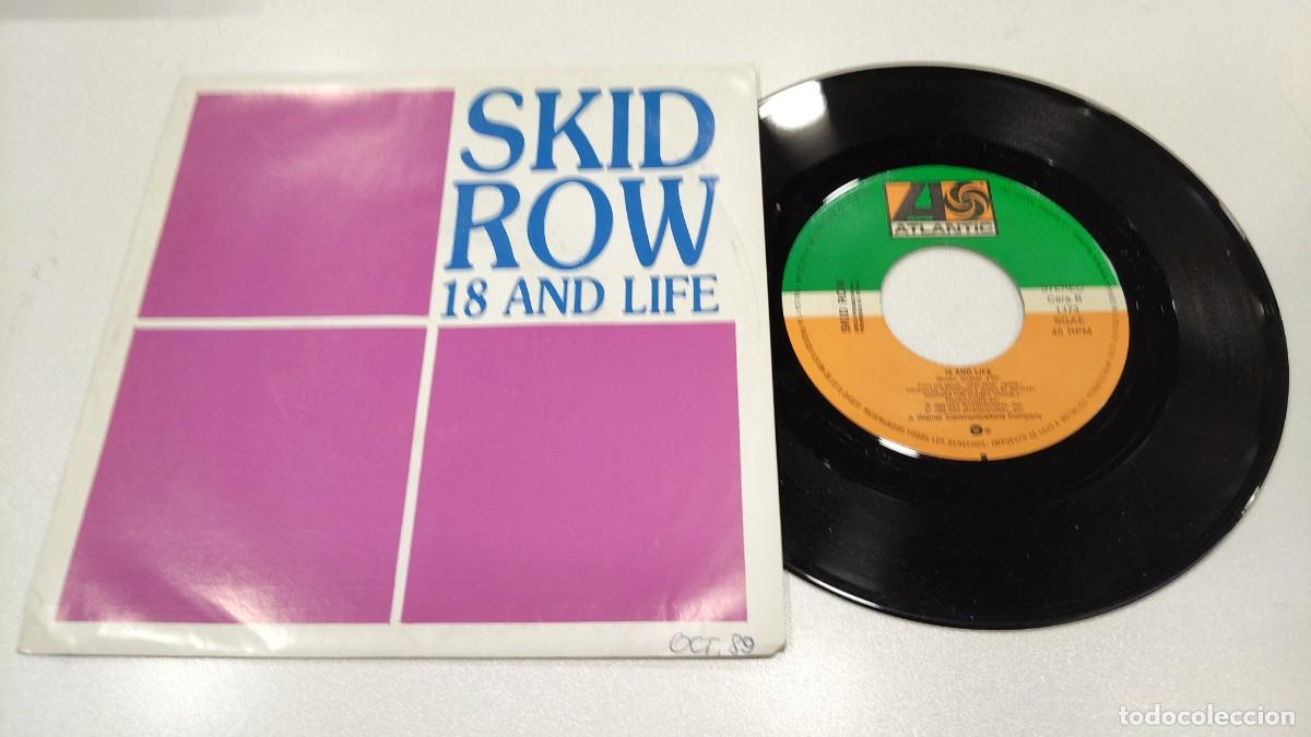 Discos de vinilo: SCO129- SKID ROW 18 AND LIFE -7&rdquo; PROMO