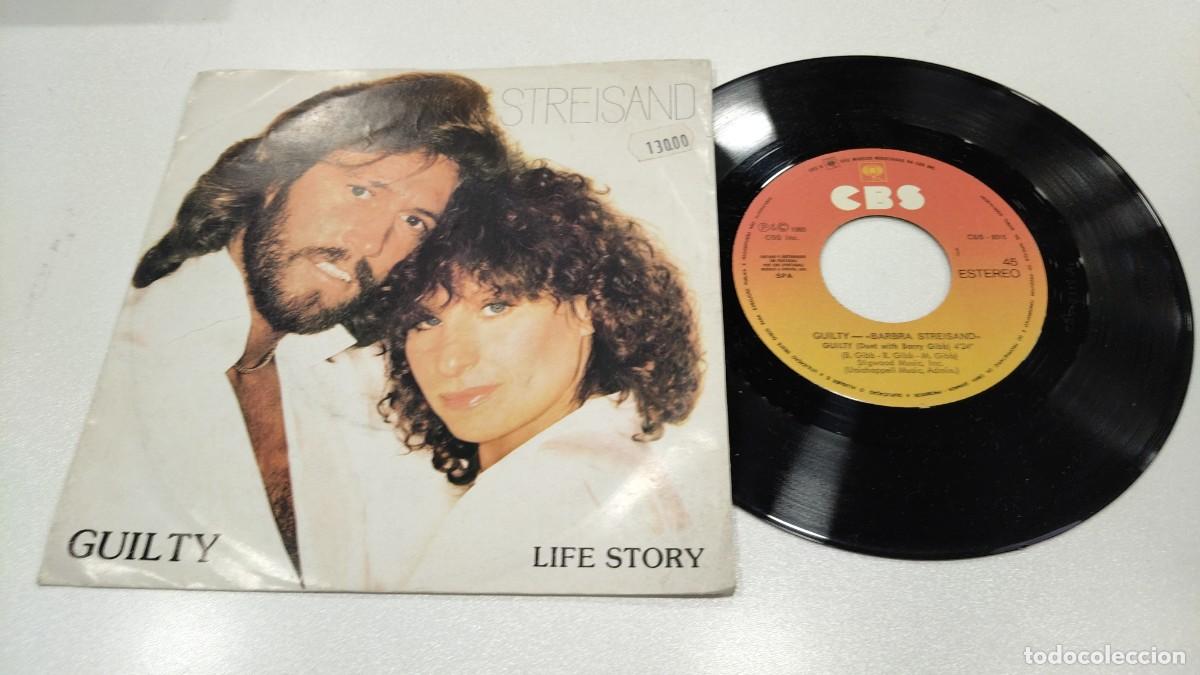 Discos de vinilo: SCO129- STREISAND GUILTY LIFE STORY-7&rdquo;