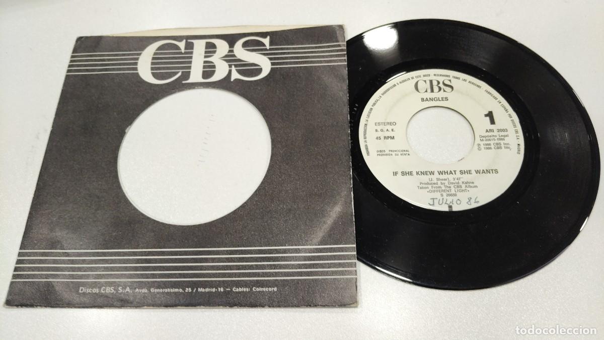 Discos de vinilo: SCO129- BANGLES IF SHE KNEW WHAT SHE WANTS -7&rdquo; PROMO