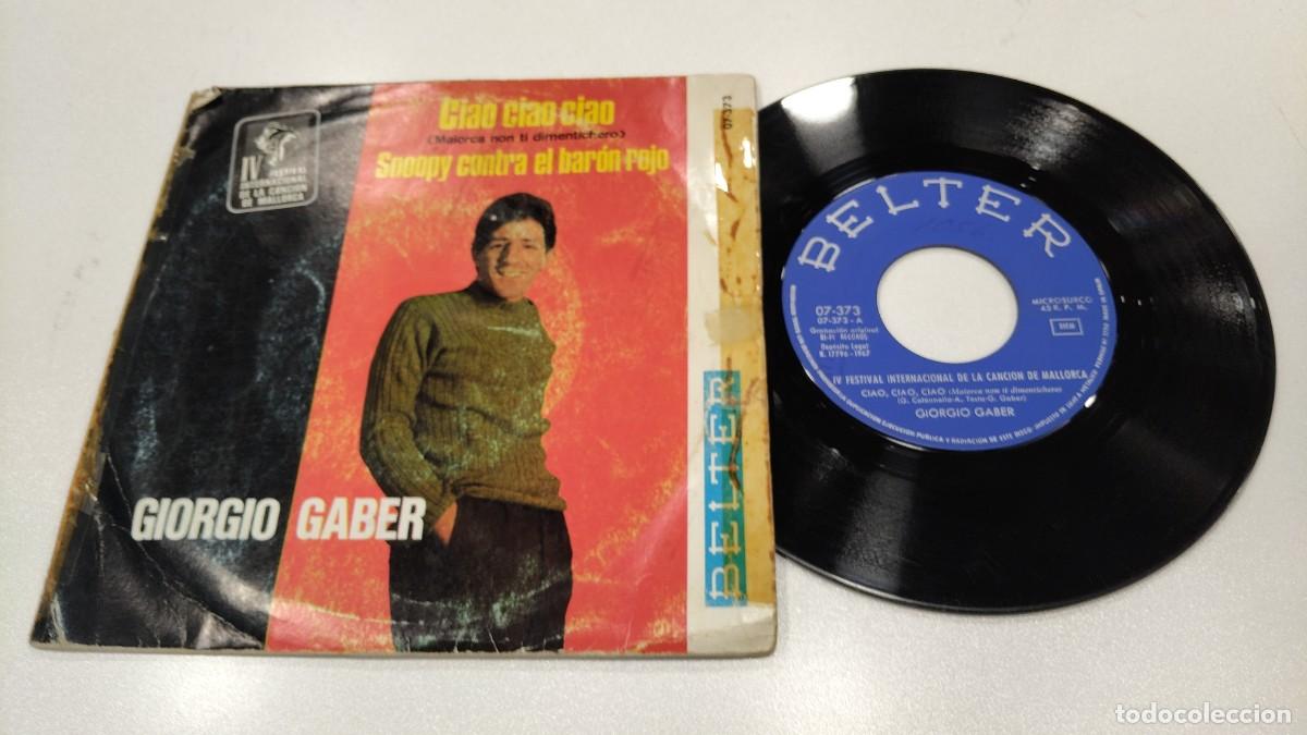 Discos de vinilo: SCO129-CIAO CIAO CIAO GIORGIO GABER -7&rdquo;