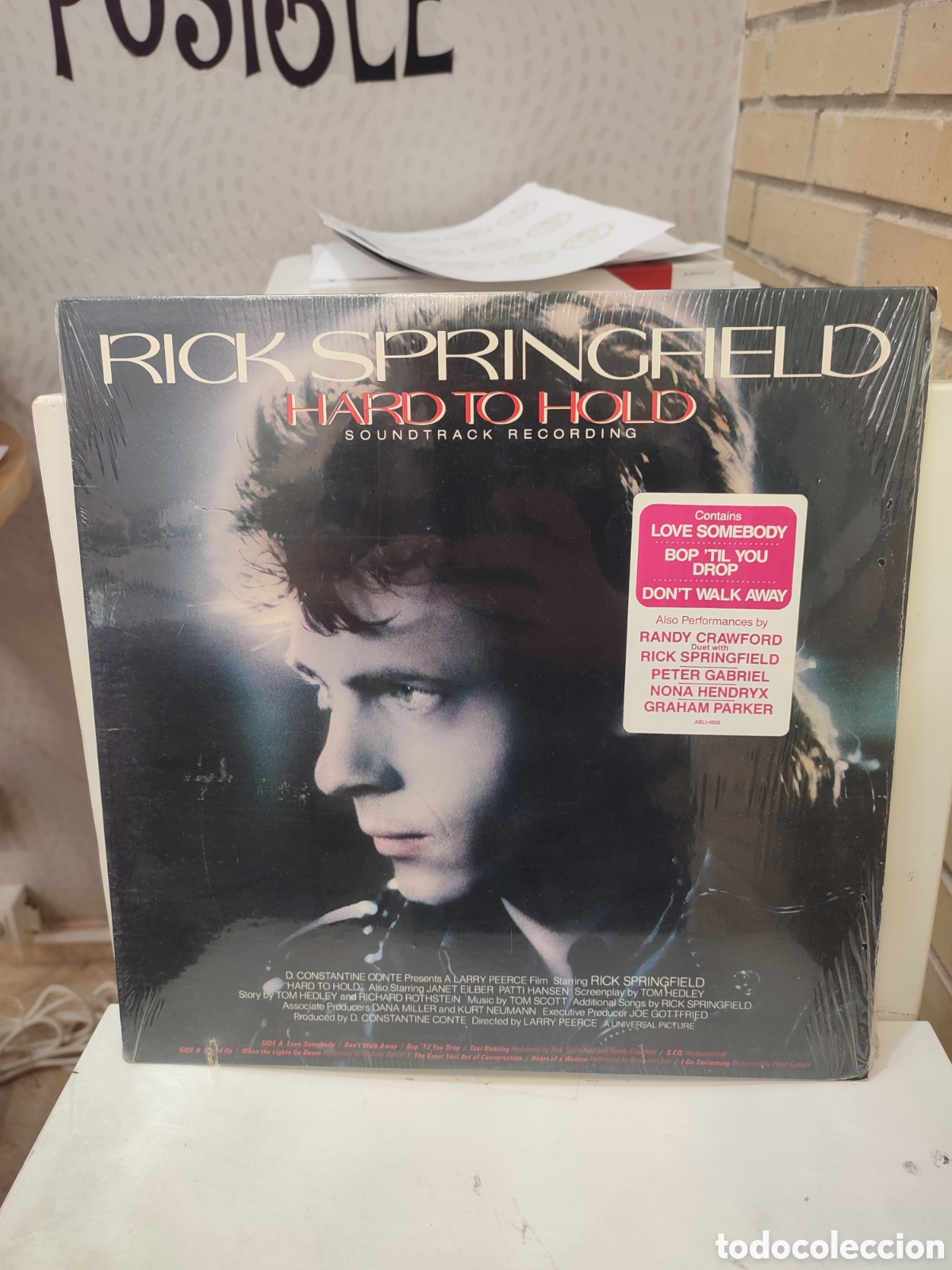 Discos de vinilo: Rick Springfield. &rdquo; Hard To Hold &rdquo;. Edici&oacute;n U.S.A. 1984. RCA