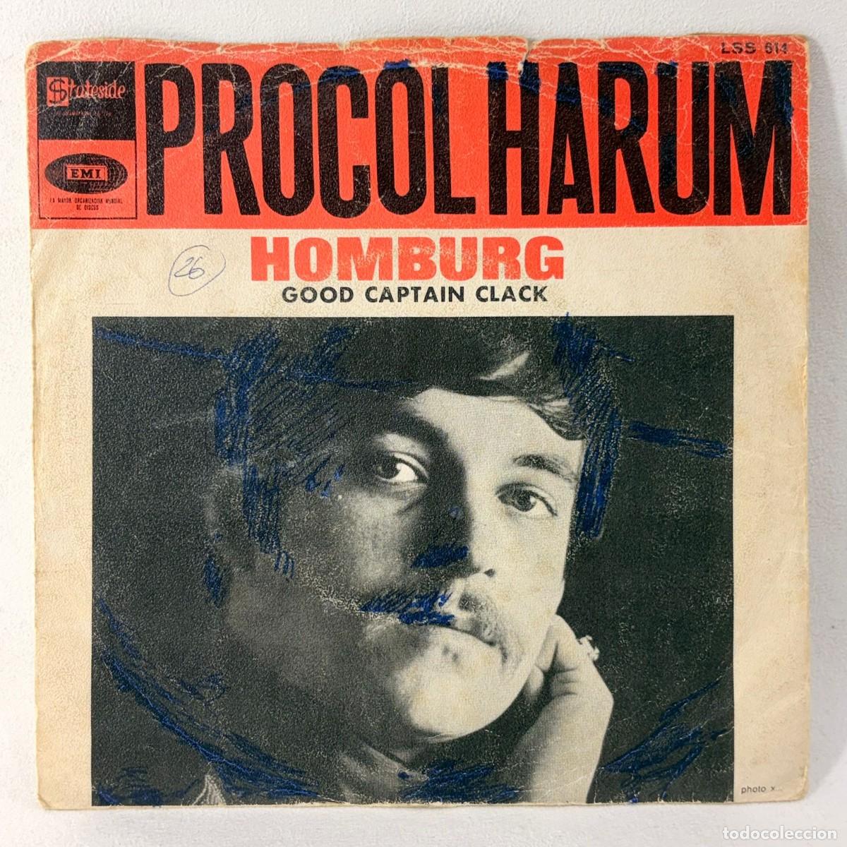 Discos de vinilo: SINGLE PROCOL HARUM - HOMBURG - ESPA&Ntilde;A - A&Ntilde;O 1967