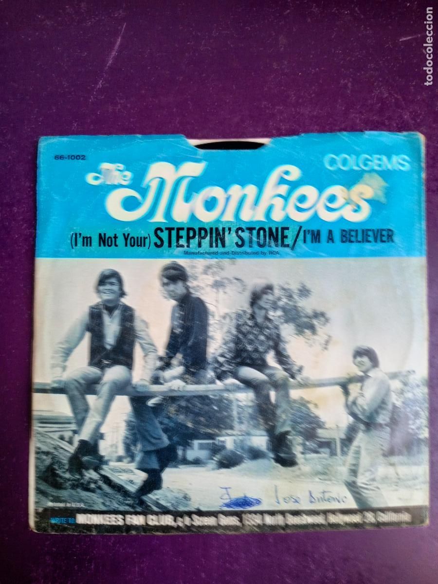 Discos de vinilo: The Monkees &ndash; I'm A Believer / (I'm Not Your) Stepping - Sg COLGEMS 1966 - POP 60'S -