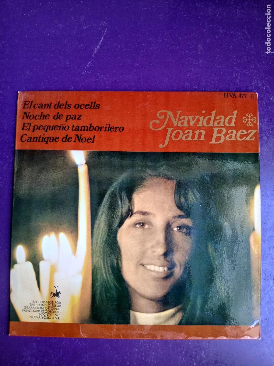 Discos de vinilo: Navidad Con Joan Baez - EP HISPAVOX 1968 - FOLK POP 60'S El Cant Dels Ocells = A Pablo Casals +3