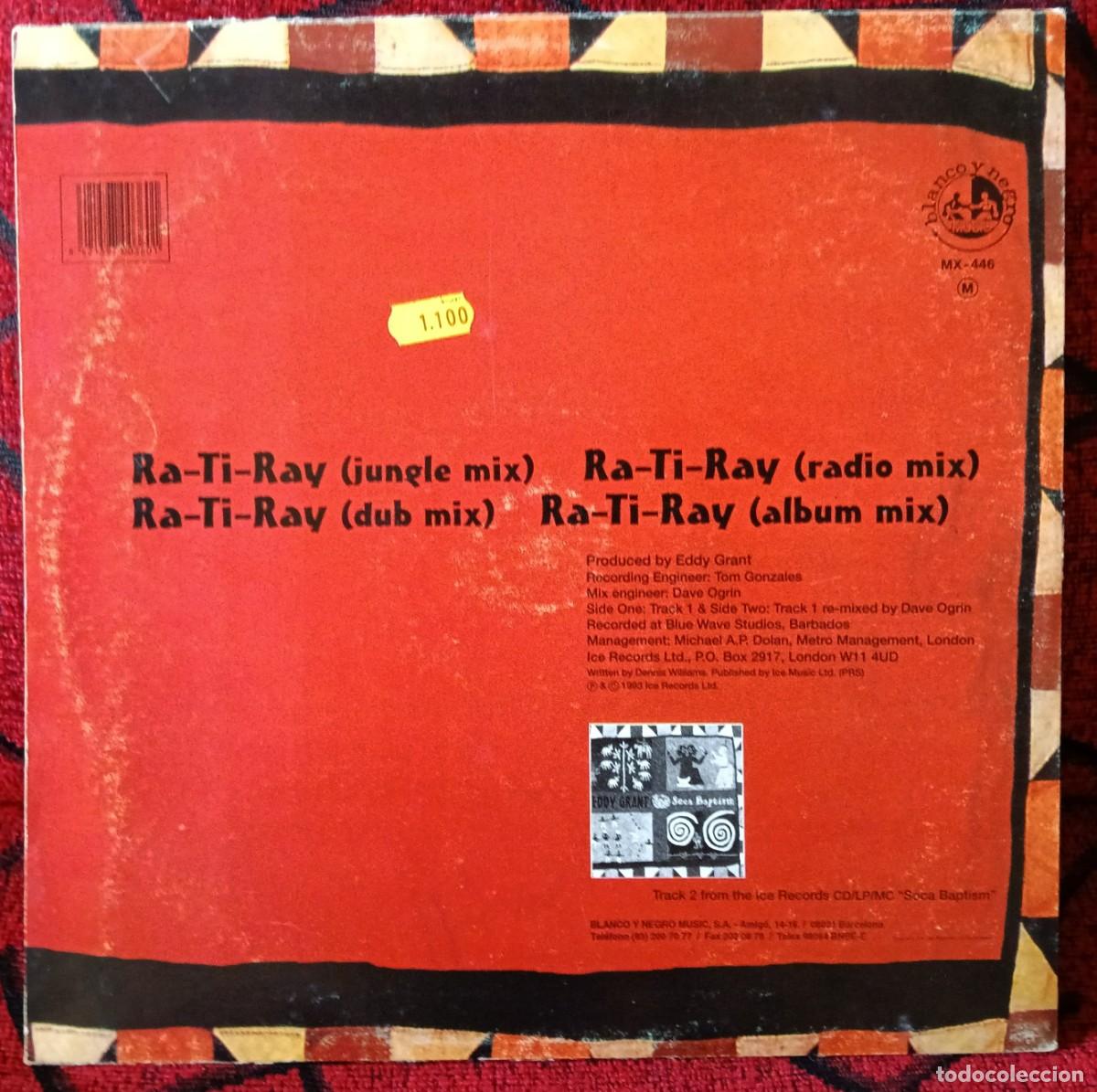 Discos de vinilo: EDDY GRANT ** Ra-Ti-Ray ** MAXI SINGLE VINILO 1993 - Foto 2