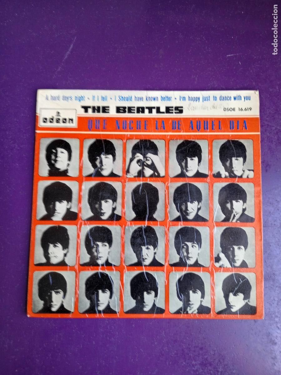 Discos de vinilo: The Beatles &ndash; Que Noche La De Aquel Dia +3 - EP EMI 1964 - POP 60'S - POCO USO