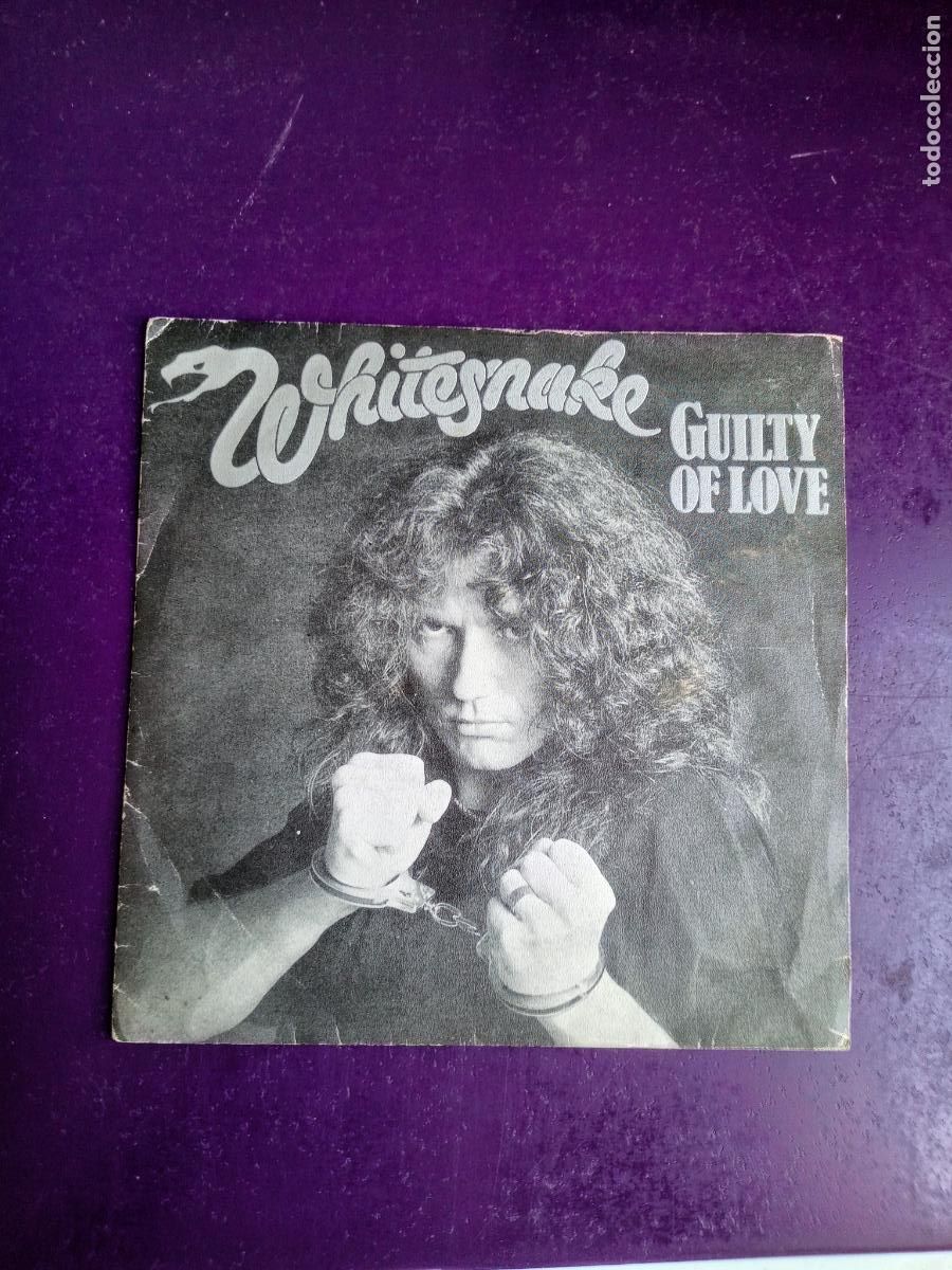 Discos de vinilo: Whitesnake &ndash; Guilty Of Love - Sg LIBERTY EMI 1983 - METAL HARD ROCK 80'S - POCO USO
