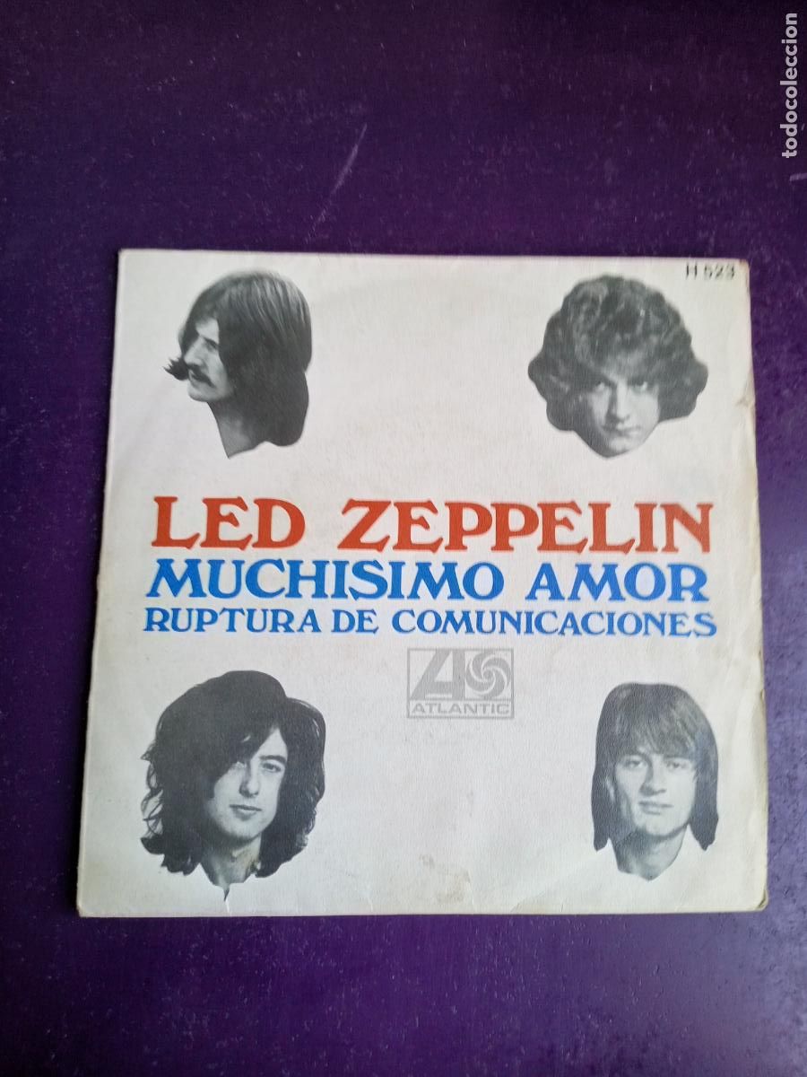 Discos de vinilo: Led Zeppelin &ndash; Muchisimo Amor - Sg ATLANTIC HISPAVOX 1969 - HARD ROCK