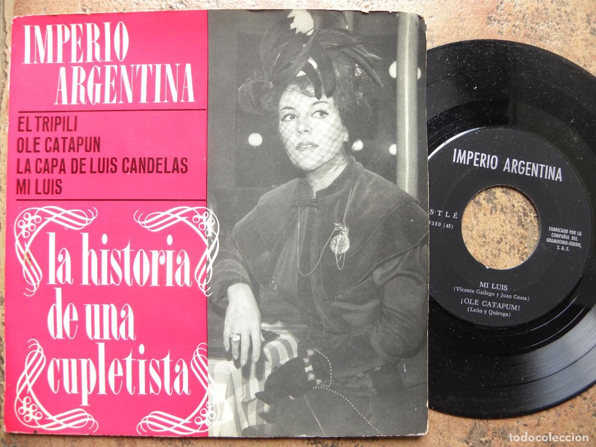 Discos de vinilo: IMPERIO ARGENTINA (LA HISTORIA DE UNA CUPLETISTA -EP 1965 -PEDIDO MINIMO 3 EUROS