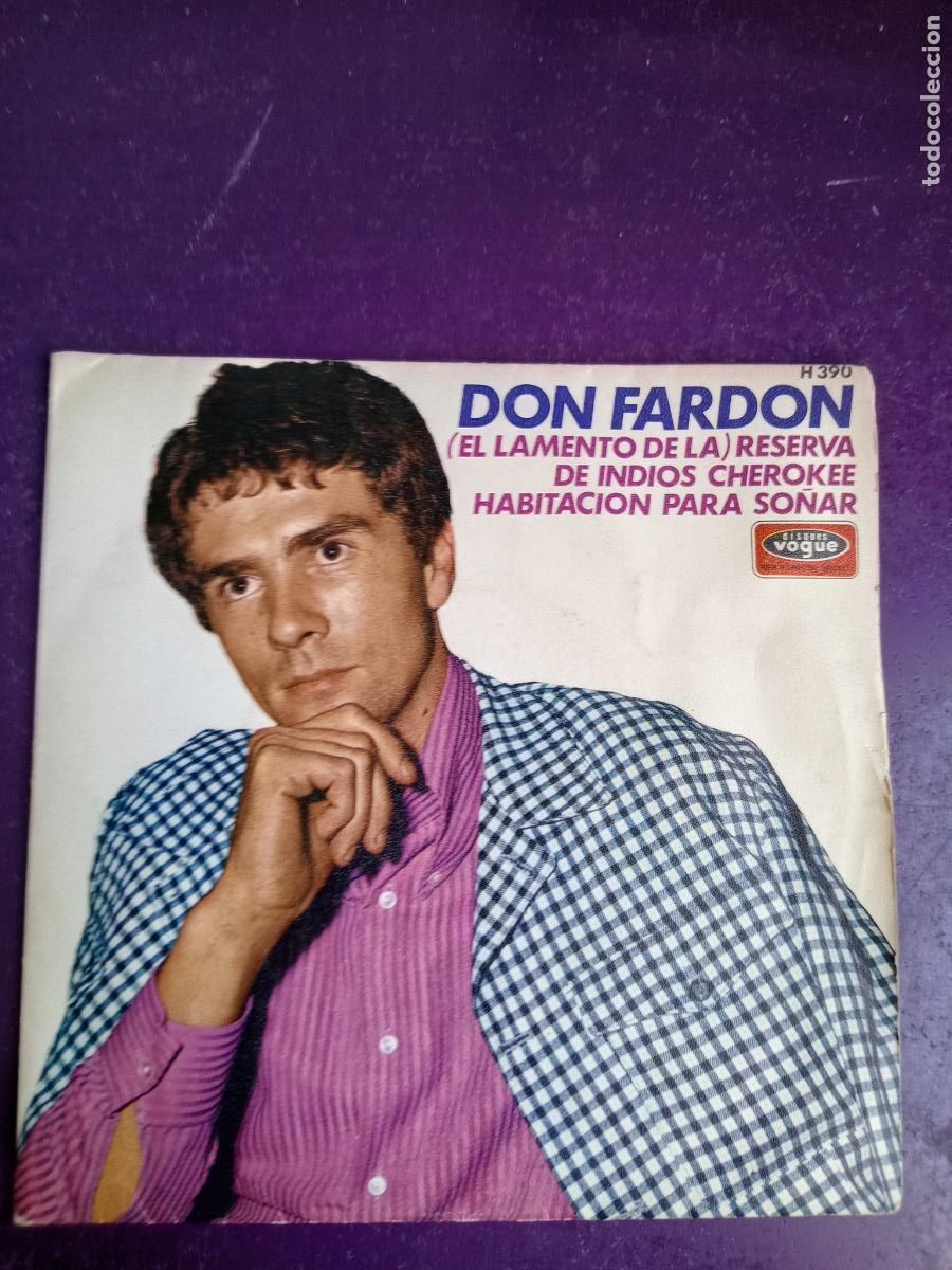 Discos de vinilo: Don Fardon &lrm;&ndash; (El Lamento De La) Reserva De Indios Cherokee - Sg HISPAVOX 1968 - POP 60'S