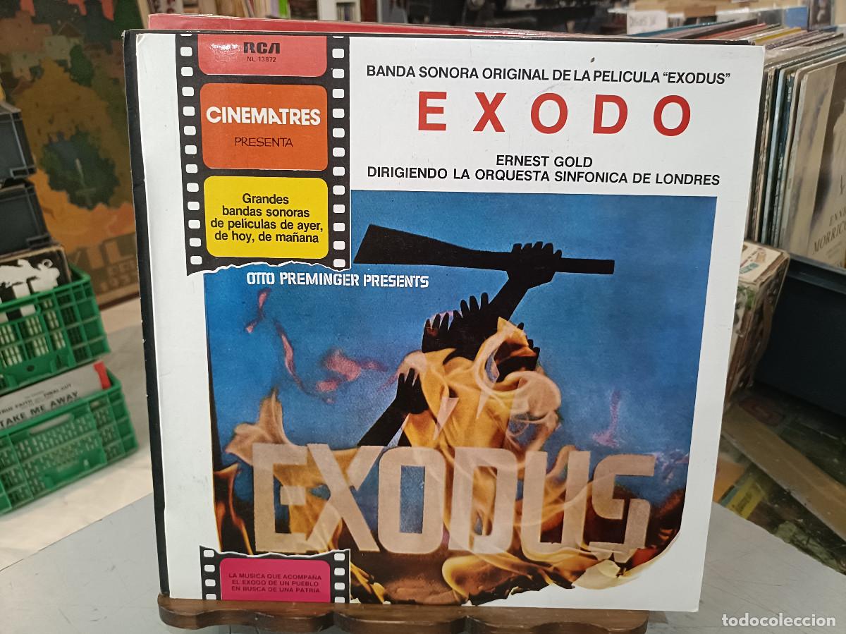 Discos de vinilo: &Eacute;xodo - Banda Sonora Original de la Pel&iacute;cula Exodus - LP. sello RCA 1971 (1982)