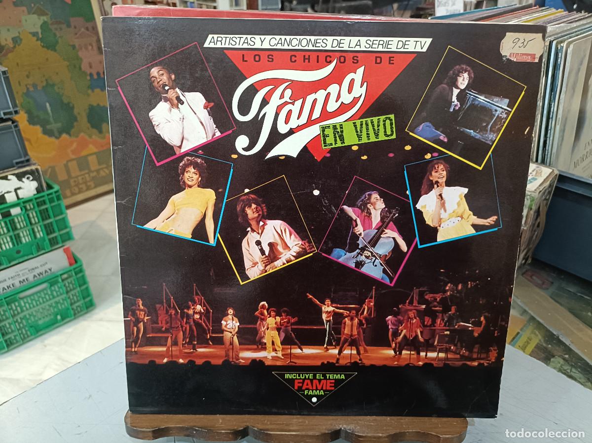 Discos de vinilo: Fama en Vivo - Artistas y Canciones de la serie de TV - LP. sello RCA 1983