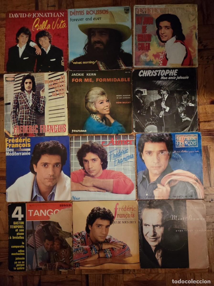 Discos de vinilo: Lote 100 Vinilos Singles (45 RPM) - Colecci&oacute;n Completa Chanson, Pop y &Eacute;xitos 60s-80s