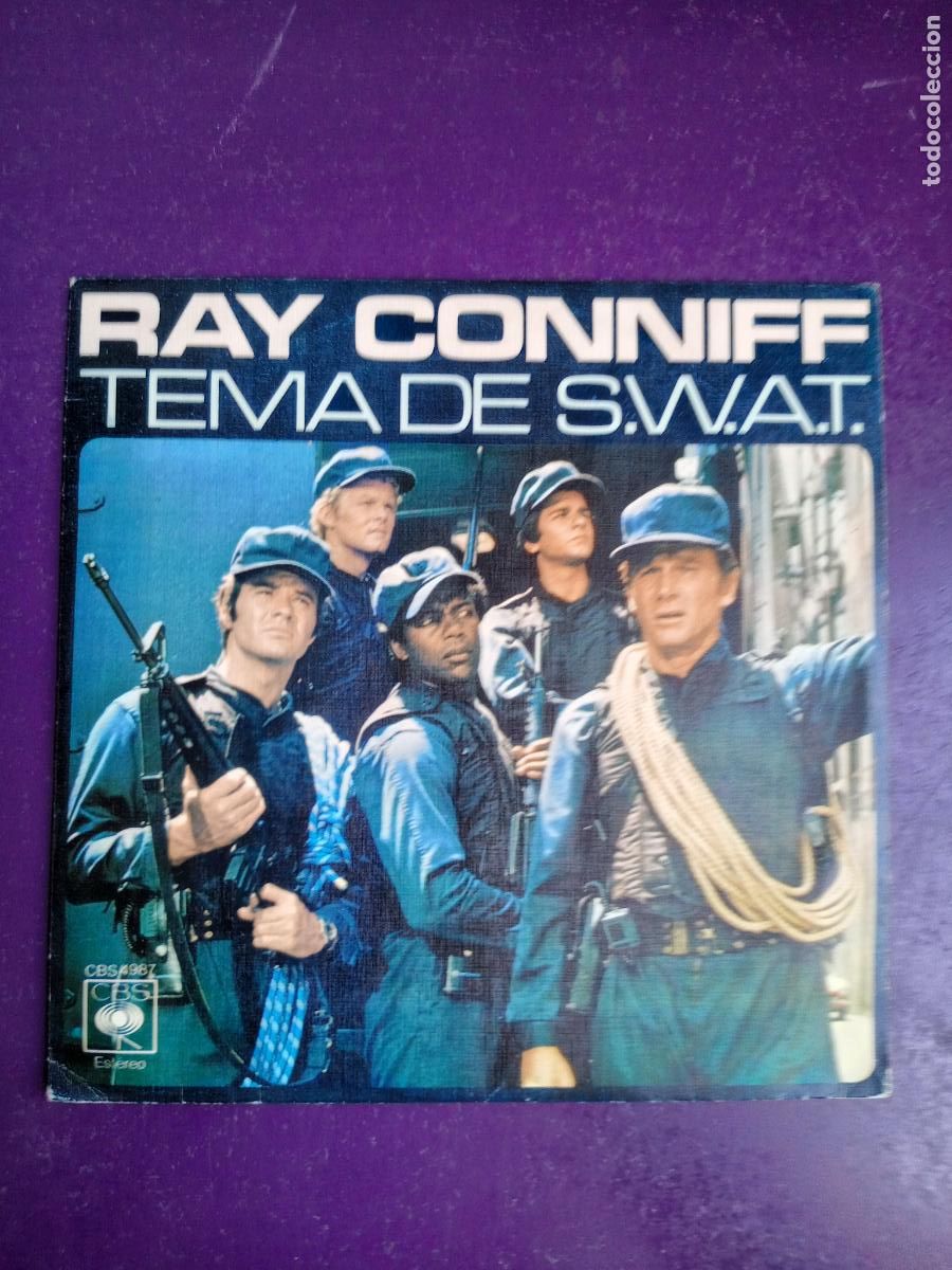 Discos de vinilo: Ray Conniff &ndash; Tema de SWAT / TEMA DE MASH - Sg CBS 1977 - POCO USO EN VINILO - BSO CINE TV 70'S