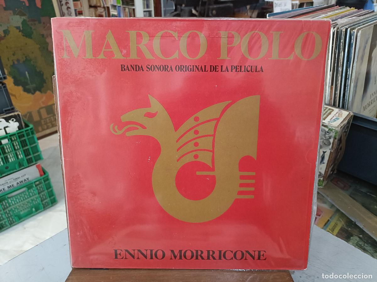 Discos de vinilo: Marco Polo - Banda Sonora Original de la Pel&iacute;cula, Ennio Morricone - LP. sello Arista 1982