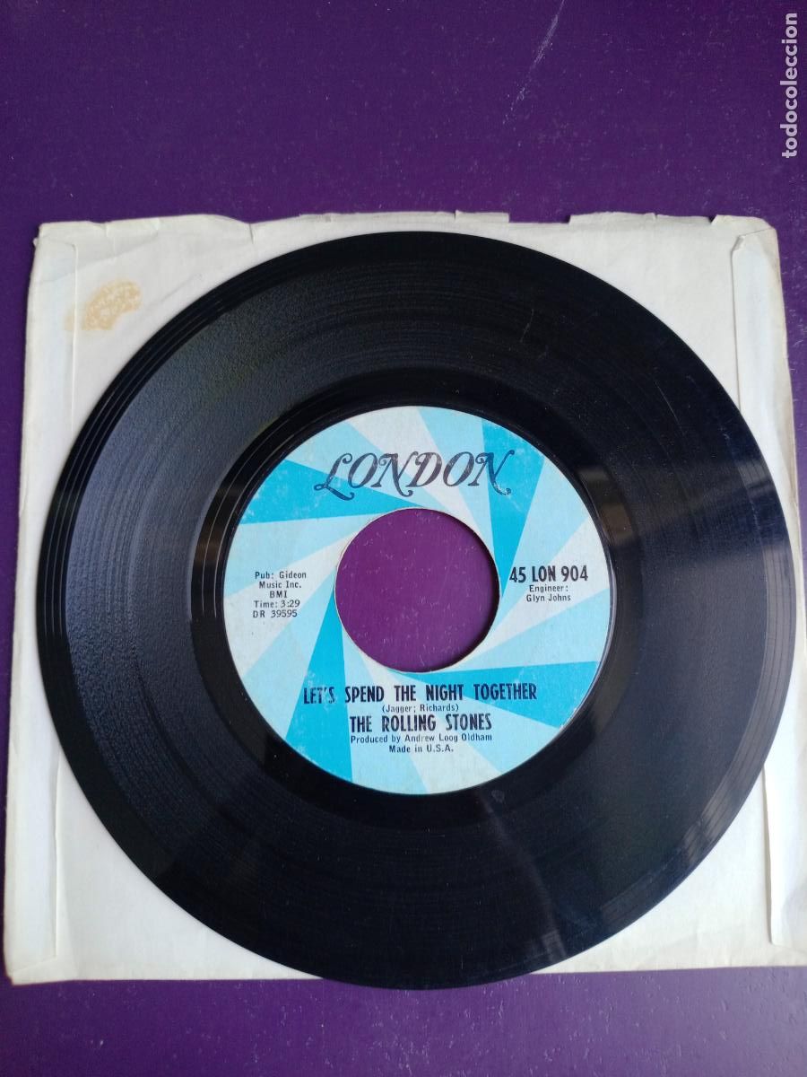 Discos de vinilo: The Rolling Stones &ndash; Let's Spend The Night Together - Sg LONDON 1967 - USO LEVE EN VINILO