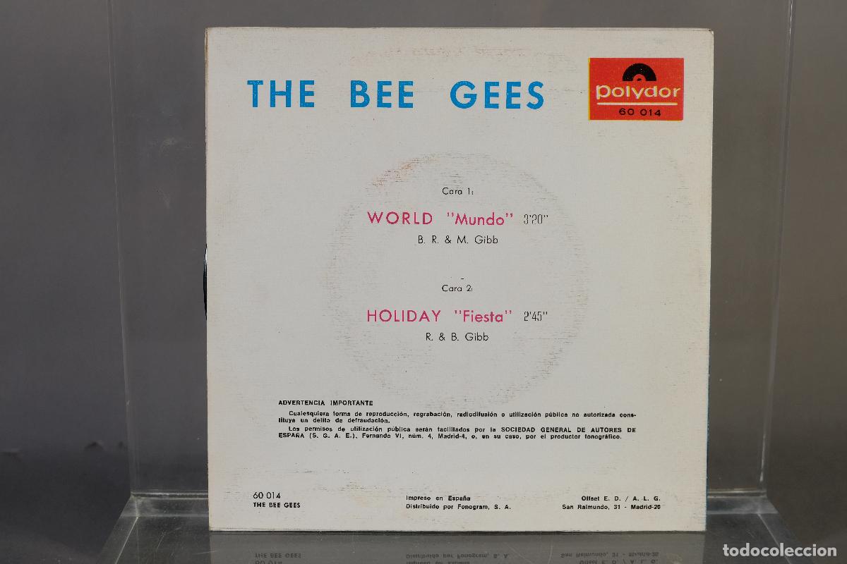 Discos de vinilo: DISCO VINILO SINGLE - THE BEE GEES, WORLD HOLIDAY - Foto 2