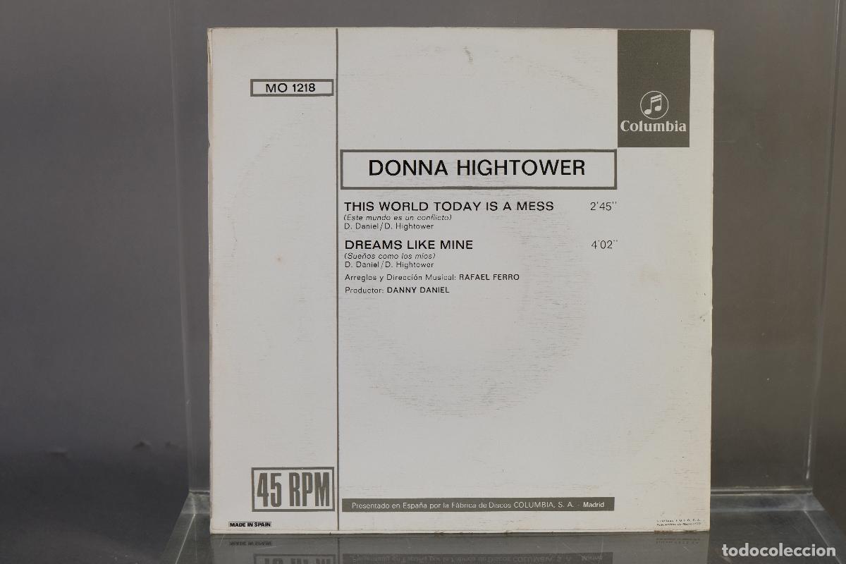 Discos de vinilo: DISCO VINILO SINGLE - DONNA HIGHTOWER &ndash; THIS WORLD TODAY IS A MESS - Foto 2