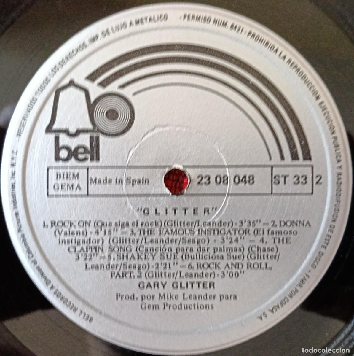 Discos de vinilo: GARY GLITTER ** Glitter ** VINILO LP 1972 - Foto 4