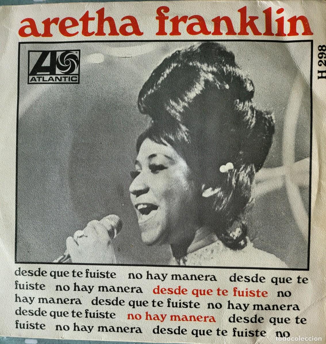 Discos de vinilo: Areta Franklin single sello Hispavox editado en Espa&ntilde;a a&ntilde;o 1968...