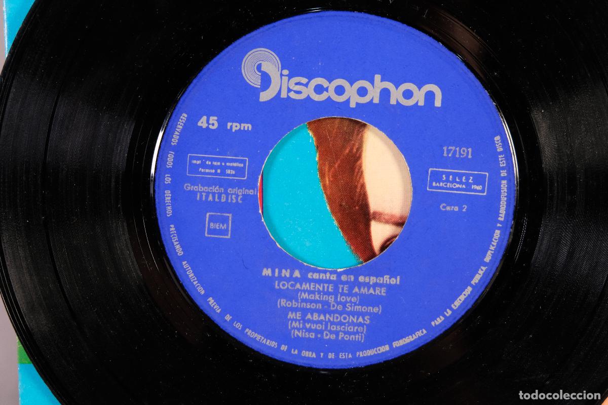 Discos de vinilo: DISCO VINILO EP - MINA &ndash; MINA CANTA EN ESPA&Ntilde;OL - Foto 4