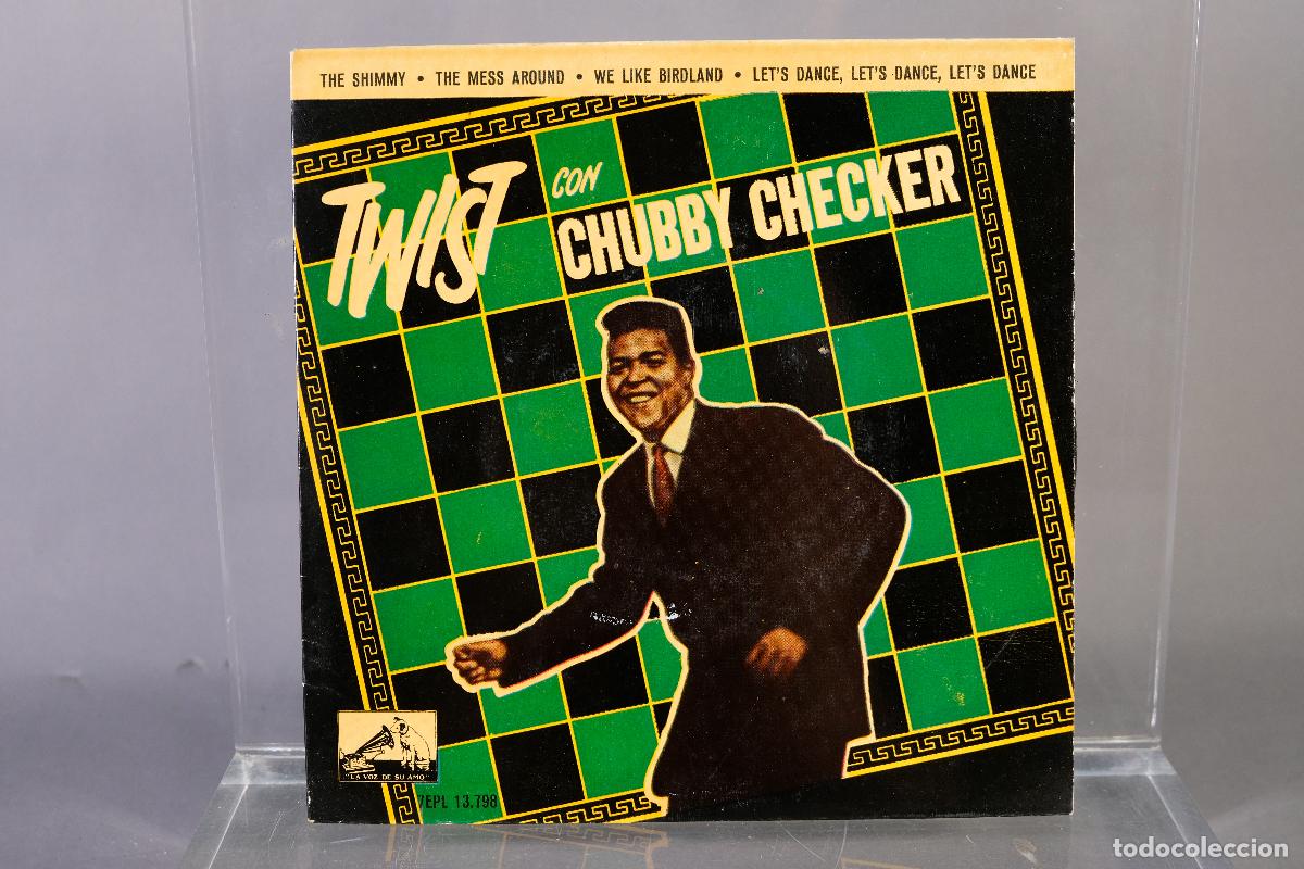 Discos de vinilo: DISCO VINILO EP - TWIST CON CHUBBY CHECKER - LA VOZ DE SU AMO. THE SHIMMY + 3 M&Aacute;S