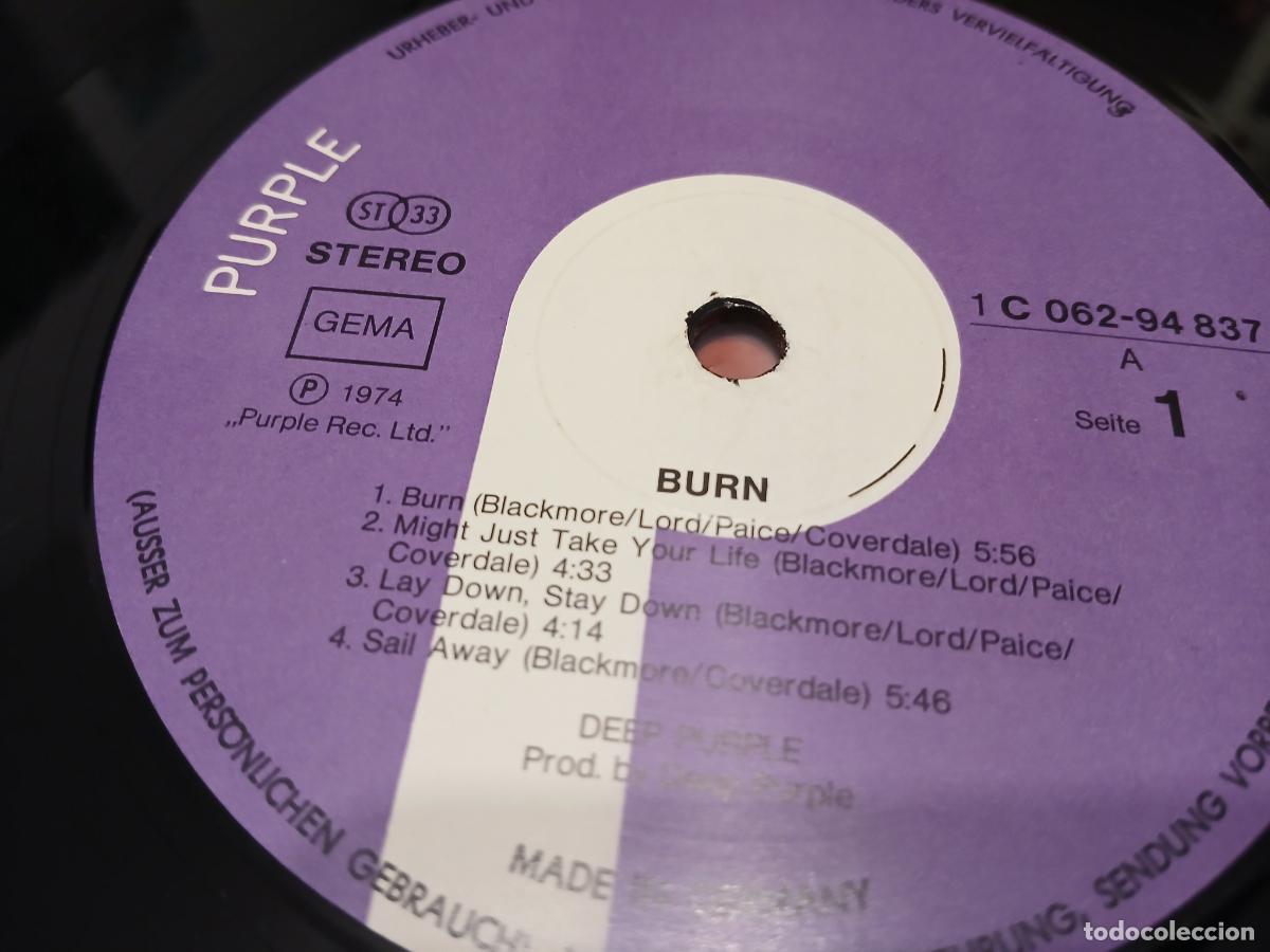 Discos de vinilo: Deep Purple &ndash; Burn- (1974) LP disco vinilo - Foto 3