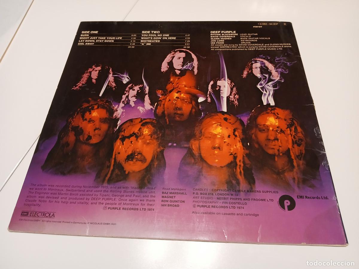 Discos de vinilo: Deep Purple &ndash; Burn- (1974) LP disco vinilo - Foto 7