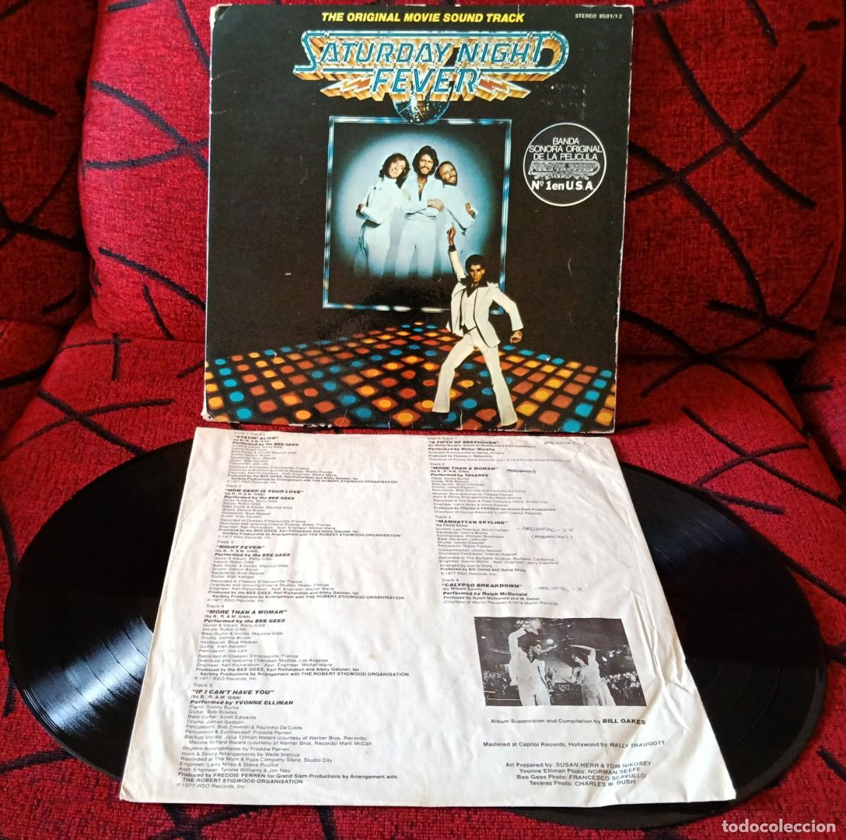 Discos de vinilo: SATURDAY NIGHT FEVER ** Banda Sonora ** DOBLE VINILO LP 1978 EDICION CIRCULO DE LECTORES